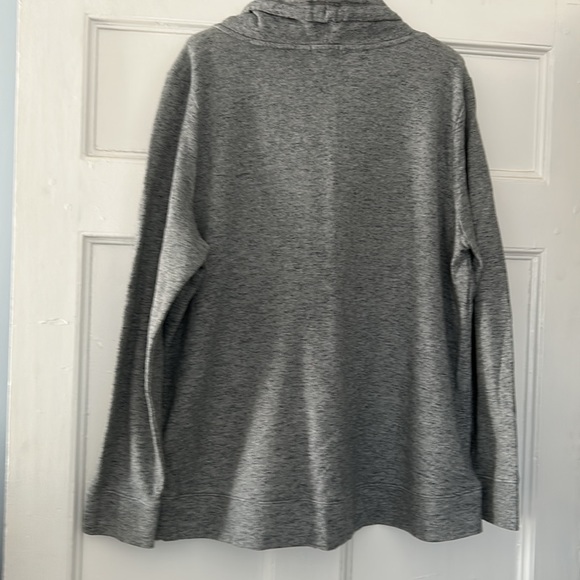 Old navy tunic sweatshirt for women, gray, XL. Roll neck with string. - Picture 3 of 7